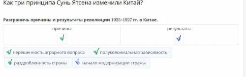 Как три принципа Сунь Ятсена изменили Китай? Разграничь причины и результаты революции 1925–1927 гг.