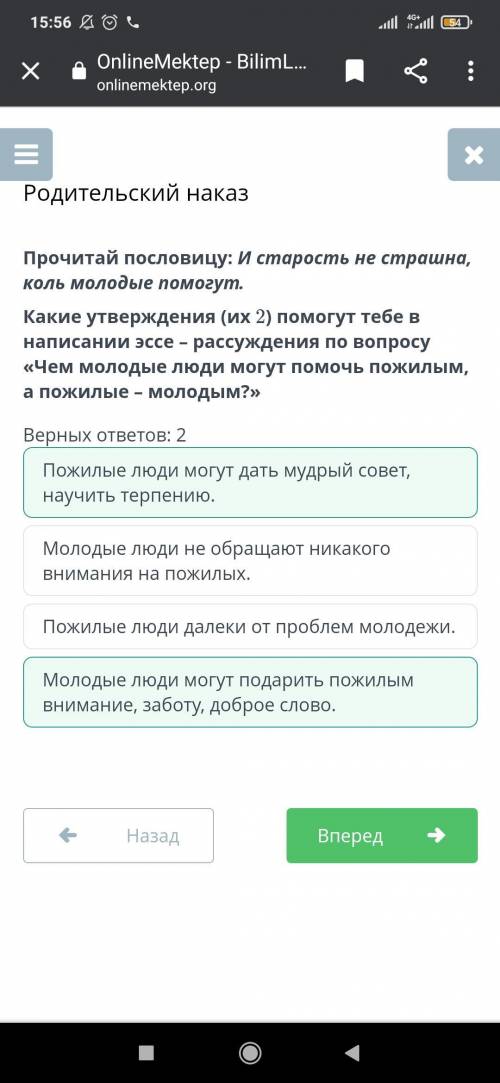 Прочитай пословицу: И старость не страшна, коль молодые Какие утверждения (их тебе в написании эссе