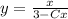 y = \frac{x}{3-Cx}