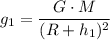 g_1 =\dfrac{G\cdot M}{(R + h_1)^2}