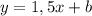 y=1,5x+b