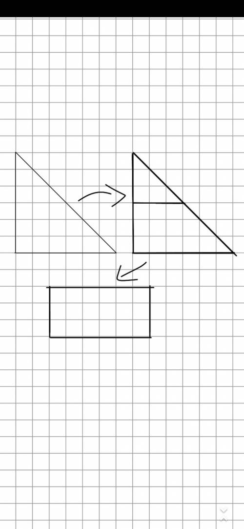 как нужно разрезать на две части прямоугольный треугольник, изображённый на рисунке, чтобы из них мо