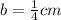 b = \frac{1}{4} cm