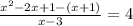 \frac{x^{2} -2x+1-(x+1)}{x-3} =4