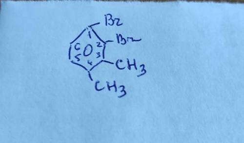 1,2-дибром,3,4-диметилбензол Напишите структурную формулу заранее