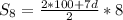 S_8=\frac{2*100+7d}{2}*8