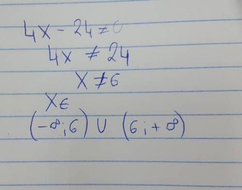 Нужна Найдите область определения функции, заданной формулой y=19/4x-24 ответ запишите в виде промеж