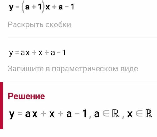 График функции, заданной уравнением y = (a +1)x + a -1 пересекает ось абсцисс в точке с координатами