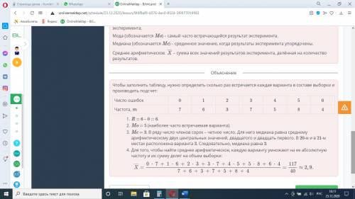 Дан полигон частот количества ошибок, допущенных 40 учениками при написании математического диктанта