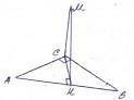 Треугольник АВС – прямоугольный и равнобедренный с прямым углом С и гипотенузой 12 см. Отрезок СМ пе
