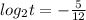 log_2t =-\frac{5}{12}