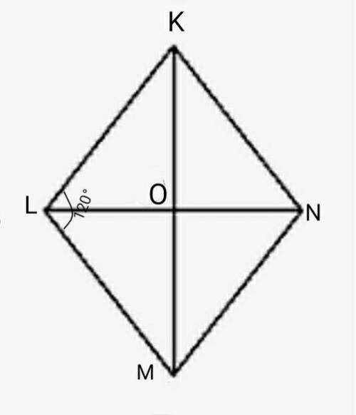 В ромбе КLMN диагонали пересекаются в точке О, угол L = 120˚, LN = 6 см, КМ = 10,4 см. Найдите перим