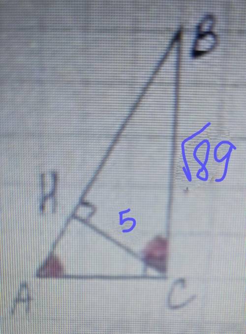 1)В треугольнике ABC угол C равен 90◦ , высота CH равна 5, BC = √ 89. найти tg A.