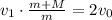 v_1\cdot\frac{m+M}{m} = 2v_0