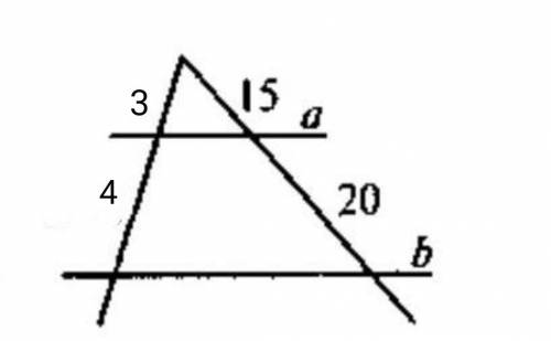 За даними рисунка 8 знайдіть х,якщо a||b​