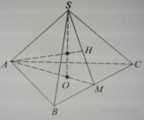 В правильной треугольной пирамиде SABC (с вершиной S) сторона основания равна √ 10, а боковое ребро