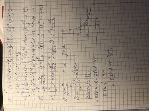 1)вычислить интеграл 2)вычислить площадь фигуры ограниченную линиями
