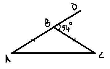 Найдите углы равнобедренного треугольника, если внешний угол при вершине, противолежащей основаниюра