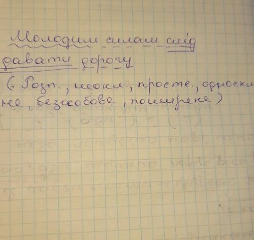 Виконай синтаксичний аналіз речення.Молодим силам слід давати дорогу (За В. Савченком).​