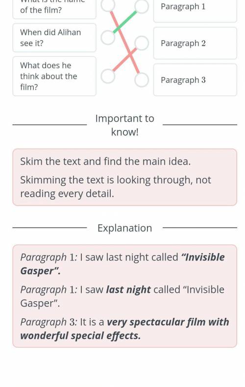 Entertainment and Media In which paragraph (1, 2 or 3) of Alihan's letter can you find the answers t