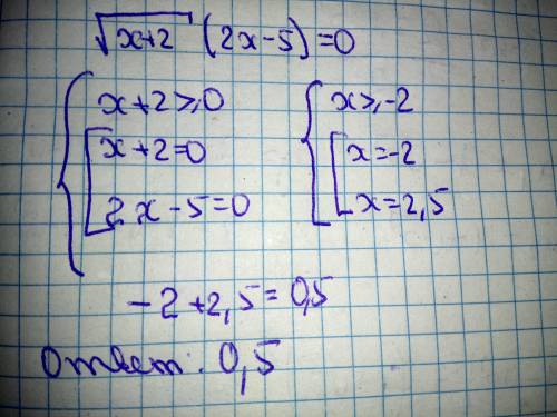 Найдите корень уравнения √х+2(2х-5)=0. Если их несколько,то в ответе укажите сумму корней. В корне т