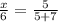 \frac{x}{6} = \frac{5}{5+7}