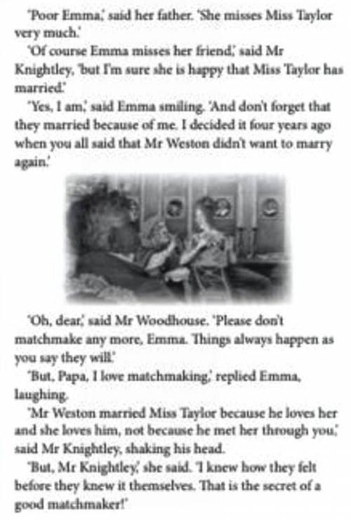 Read the first extract. Write true or false. Correct the false sentences.1 Emma's friend is married.