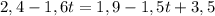 2,4-1,6t=1,9-1,5t+3,5