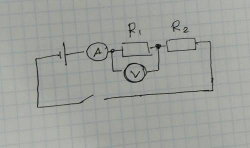 Нарисуйте схему электрической цепи с условных обозначений. ​