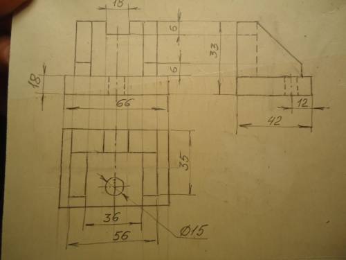 Спроектируйте на 2д плоскости с трех сторон: вид спереди, сверху, сбоку.