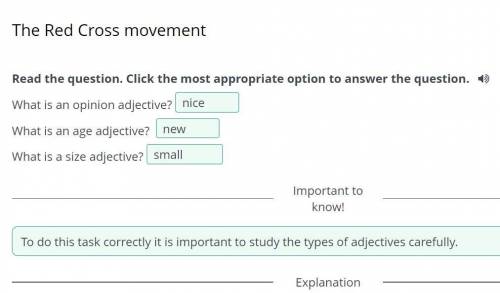The Red Cross movement Read the question. Click the most appropriate option to answer the question.W