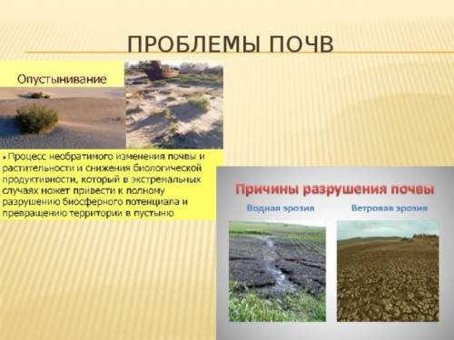 запоните таблицу экологические проблемы почв которые существуют у нас в КазахстанеЕстественные эколо