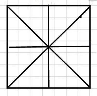 Начертите квадрат со стороной 35 мм Проведите его оси симметрии сколько осей симметрии можно провест