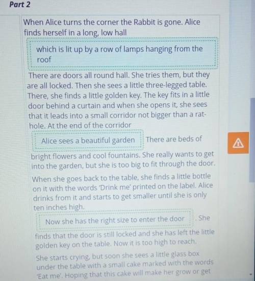 Alice in the Wonderland. Down the Rabbit Hole. Lesson 2 Read the text. While reading, drag the sente