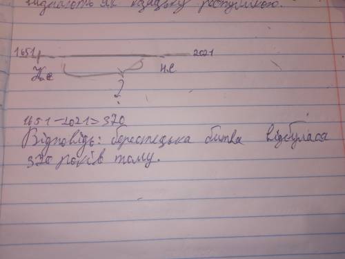 накресліть лінію часу,позначте вказані дати і розкажіть хронологічну задачу беретська битва націонал