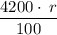 \dfrac{4200 \cdot \: r}{100}