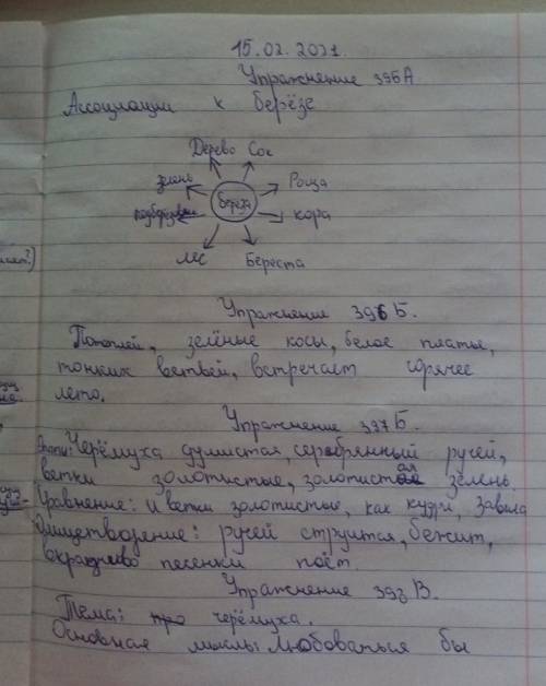 399. Напиши рассказ очерёмухе. Расскажи о том, как черёмуха росла, взрослела, впервые зацвела. Опи