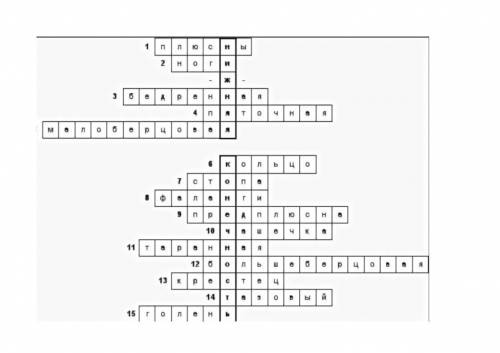 придумайте кроссворд из 15 слов на тему Скелет животного и растения 6 класс если что параграф