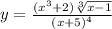 y = \frac{( {x}^{3} + 2) \sqrt[3]{x - 1} }{ {(x + 5)}^{4} } \\