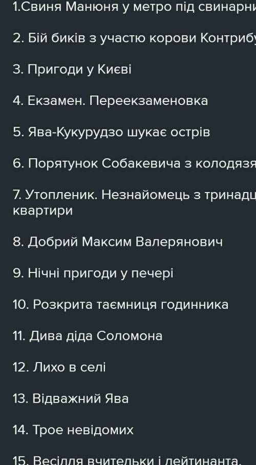 ДОМАШНЄ ЗАВДАННЯ 1. Склади план до розділу XI.«Не зви мене більше — Ява, зви мене — Кукурузо