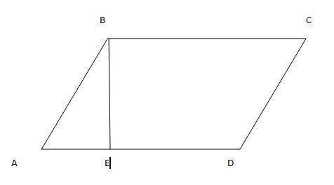 В параллелограмме ABCD сторона AD и высота BE относятся как 3:2, площадь параллелограмма равна 216 с