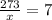 \frac{273}{x} =7