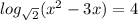 log_{ \sqrt{2} }( {x}^{2} - 3x) = 4