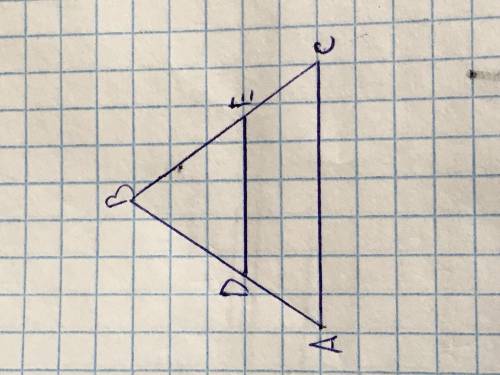 Нарисуй триугольник АВС и проведи DE АС. Исвесто что D € AB ​