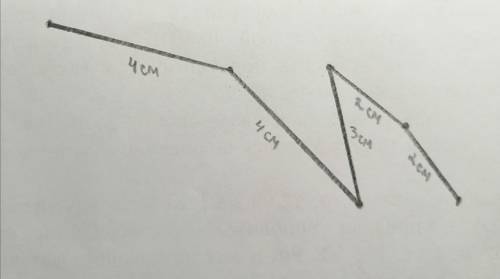 Начерти с карандаша и линейки ломаную линию из пяти звеньев длина которой находится выражением 4см×2