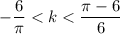 -\dfrac{6}{\pi} < k