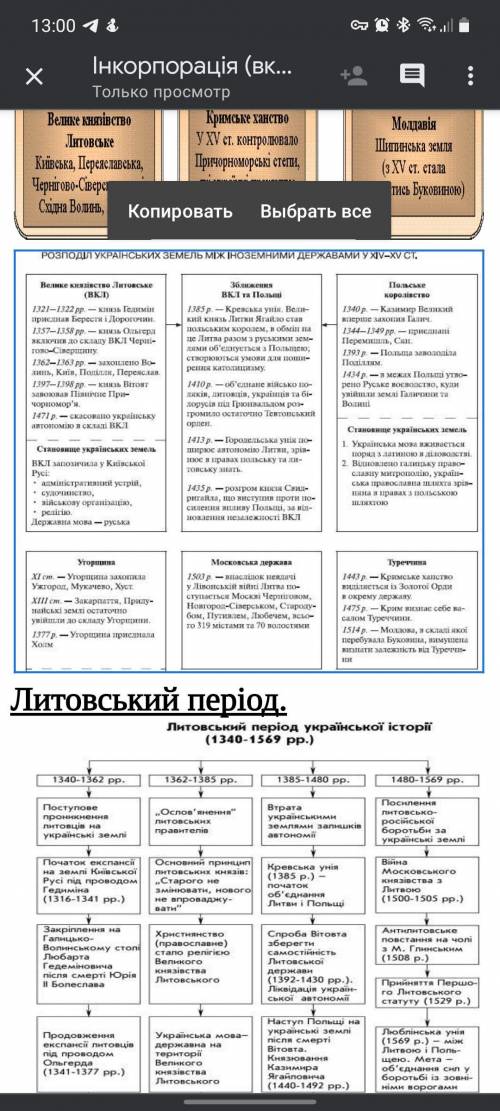 іть,будь ласка Історико географічні назви земель та роки їх приєднання: -Велике князівство Литовське