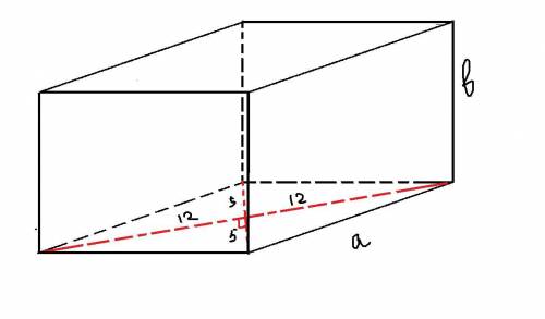 В основании прямой призмы лежит ромб с диагоналями, равными 10 и 24. Площадь ее поверхности равна 34