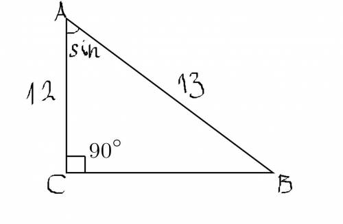 Дан треугольник ABC, у которого ∠C=90°. Найди третью сторону треугольника и sin∠A, если известно, чт