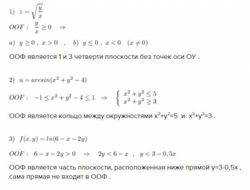 Построить область определения функции!​